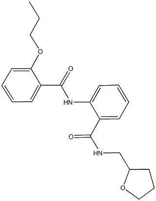 2-[(2-propoxybenzoyl)amino]-N-(tetrahydro-2-furanylmethyl)benzamide Struktur