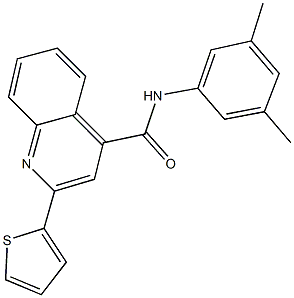 N-(3,5-dimethylphenyl)-2-(2-thienyl)-4-quinolinecarboxamide Struktur