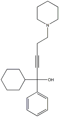 1-cyclohexyl-1-phenyl-5-(1-piperidinyl)-2-pentyn-1-ol Struktur