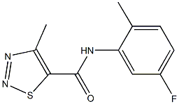 N-(5-fluoro-2-methylphenyl)-4-methyl-1,2,3-thiadiazole-5-carboxamide Struktur