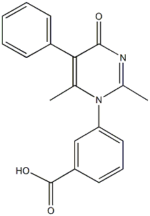 3-(2,6-dimethyl-4-oxo-5-phenyl-1(4H)-pyrimidinyl)benzoic acid Struktur