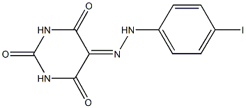 2,4,5,6(1H,3H)-pyrimidinetetrone 5-[(4-iodophenyl)hydrazone] Struktur