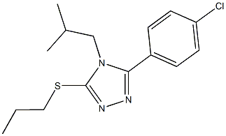 5-(4-chlorophenyl)-4-isobutyl-4H-1,2,4-triazol-3-yl propyl sulfide Struktur