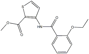 methyl 3-[(2-ethoxybenzoyl)amino]-2-thiophenecarboxylate Struktur