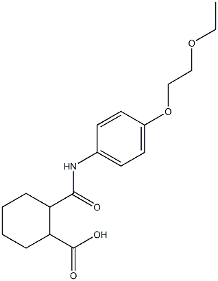 2-{[4-(2-ethoxyethoxy)anilino]carbonyl}cyclohexanecarboxylic acid Struktur