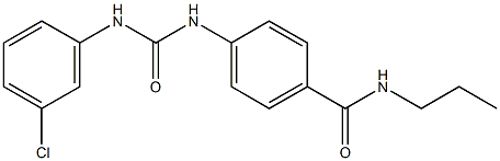 4-{[(3-chloroanilino)carbonyl]amino}-N-propylbenzamide Struktur