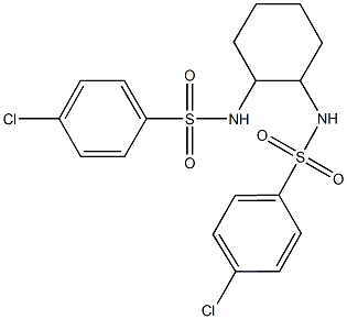 4-chloro-N-(2-{[(4-chlorophenyl)sulfonyl]amino}cyclohexyl)benzenesulfonamide Struktur