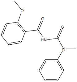 N'-(2-methoxybenzoyl)-N-methyl-N-phenylthiourea Struktur