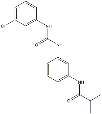 N-(3-{[(3-chloroanilino)carbonyl]amino}phenyl)-2-methylpropanamide Struktur