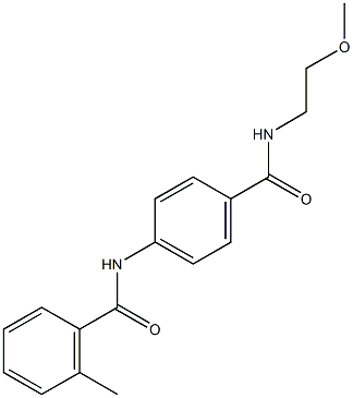 N-(4-{[(2-methoxyethyl)amino]carbonyl}phenyl)-2-methylbenzamide Struktur