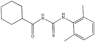 N-(cyclohexylcarbonyl)-N'-(2,6-dimethylphenyl)thiourea Struktur