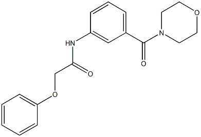 N-[3-(4-morpholinylcarbonyl)phenyl]-2-phenoxyacetamide Struktur