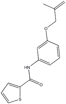 N-{3-[(2-methyl-2-propenyl)oxy]phenyl}-2-thiophenecarboxamide Struktur