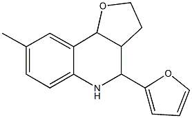 4-(2-furyl)-8-methyl-2,3,3a,4,5,9b-hexahydrofuro[3,2-c]quinoline Struktur