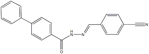 N'-(4-cyanobenzylidene)[1,1'-biphenyl]-4-carbohydrazide Struktur