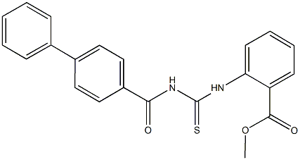 methyl 2-({[([1,1'-biphenyl]-4-ylcarbonyl)amino]carbothioyl}amino)benzoate Struktur