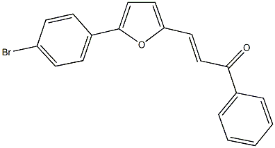 3-[5-(4-bromophenyl)-2-furyl]-1-phenyl-2-propen-1-one Struktur