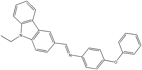 N-[(9-ethyl-9H-carbazol-3-yl)methylene]-N-(4-phenoxyphenyl)amine Struktur