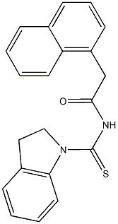 N-(2,3-dihydro-1H-indol-1-ylcarbothioyl)-2-(1-naphthyl)acetamide Struktur