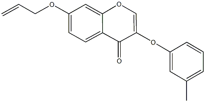 7-(allyloxy)-3-(3-methylphenoxy)-4H-chromen-4-one Struktur