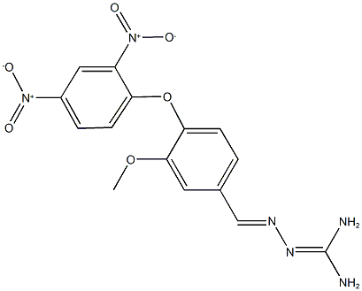 N''-(4-{2,4-bisnitrophenoxy}-3-methoxybenzylidene)carbonohydrazonic diamide Struktur