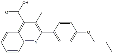 3-methyl-2-(4-propoxyphenyl)-4-quinolinecarboxylic acid Struktur