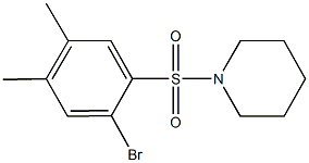 1-[(2-bromo-4,5-dimethylphenyl)sulfonyl]piperidine Struktur