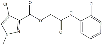 2-(2-chloroanilino)-2-oxoethyl 4-chloro-1-methyl-1H-pyrazole-3-carboxylate Struktur