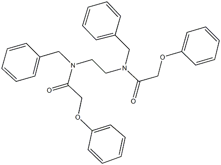 N-benzyl-N-{2-[benzyl(phenoxyacetyl)amino]ethyl}-2-phenoxyacetamide Struktur