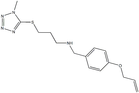 N-[4-(allyloxy)benzyl]-N-{3-[(1-methyl-1H-tetraazol-5-yl)sulfanyl]propyl}amine Struktur