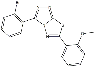 2-[3-(2-bromophenyl)[1,2,4]triazolo[3,4-b][1,3,4]thiadiazol-6-yl]phenyl methyl ether Struktur