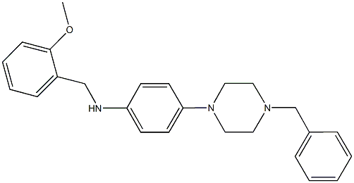 N-[4-(4-benzyl-1-piperazinyl)phenyl]-N-(2-methoxybenzyl)amine Struktur