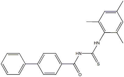 N-([1,1'-biphenyl]-4-ylcarbonyl)-N'-mesitylthiourea Struktur