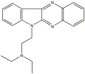 N,N-diethyl-2-(6H-indolo[2,3-b]quinoxalin-6-yl)ethanamine Struktur