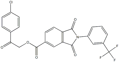 2-(4-chlorophenyl)-2-oxoethyl 1,3-dioxo-2-[3-(trifluoromethyl)phenyl]-5-isoindolinecarboxylate Struktur