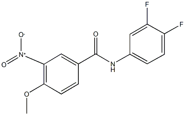 N-(3,4-difluorophenyl)-3-nitro-4-methoxybenzamide Struktur