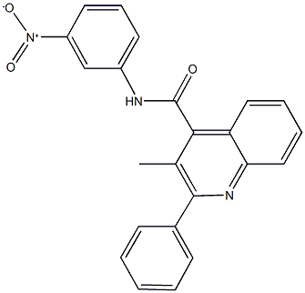 N-{3-nitrophenyl}-3-methyl-2-phenyl-4-quinolinecarboxamide Struktur