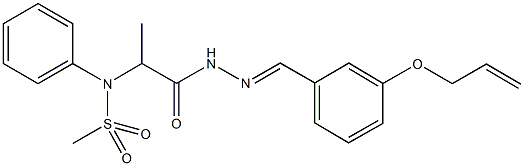 N-(2-{2-[3-(allyloxy)benzylidene]hydrazino}-1-methyl-2-oxoethyl)-N-phenylmethanesulfonamide Struktur