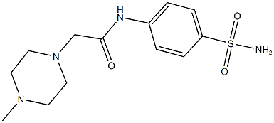 N-[4-(aminosulfonyl)phenyl]-2-(4-methyl-1-piperazinyl)acetamide Struktur