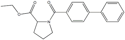 ethyl 1-([1,1'-biphenyl]-4-ylcarbonyl)-2-pyrrolidinecarboxylate Struktur