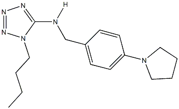 N-(1-butyl-1H-tetraazol-5-yl)-N-[4-(1-pyrrolidinyl)benzyl]amine Struktur