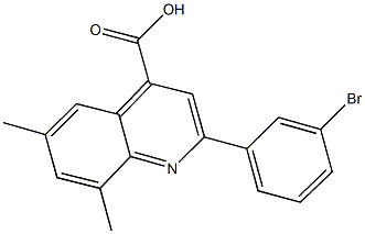 2-(3-bromophenyl)-6,8-dimethyl-4-quinolinecarboxylic acid Struktur