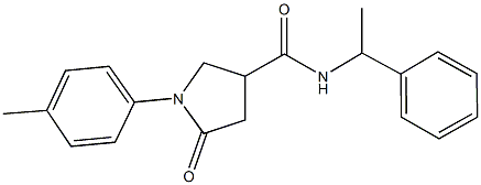 1-(4-methylphenyl)-5-oxo-N-(1-phenylethyl)-3-pyrrolidinecarboxamide Struktur