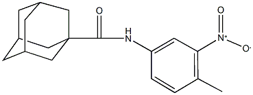 N-{3-nitro-4-methylphenyl}-1-adamantanecarboxamide Struktur