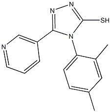 4-(2,4-dimethylphenyl)-5-(3-pyridinyl)-4H-1,2,4-triazol-3-yl hydrosulfide Struktur