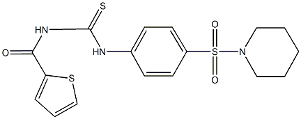 N-[4-(piperidin-1-ylsulfonyl)phenyl]-N'-(thien-2-ylcarbonyl)thiourea Struktur