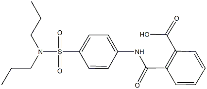 2-({4-[(dipropylamino)sulfonyl]anilino}carbonyl)benzoic acid Struktur