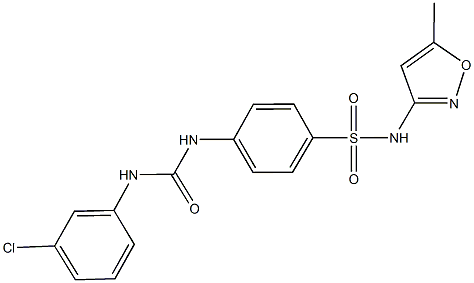 4-{[(3-chloroanilino)carbonyl]amino}-N-(5-methyl-3-isoxazolyl)benzenesulfonamide Struktur