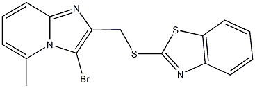 1,3-benzothiazol-2-yl (3-bromo-5-methylimidazo[1,2-a]pyridin-2-yl)methyl sulfide Struktur