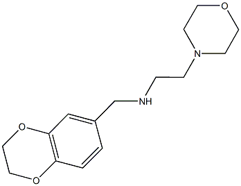 N-(2,3-dihydro-1,4-benzodioxin-6-ylmethyl)-N-[2-(4-morpholinyl)ethyl]amine Struktur